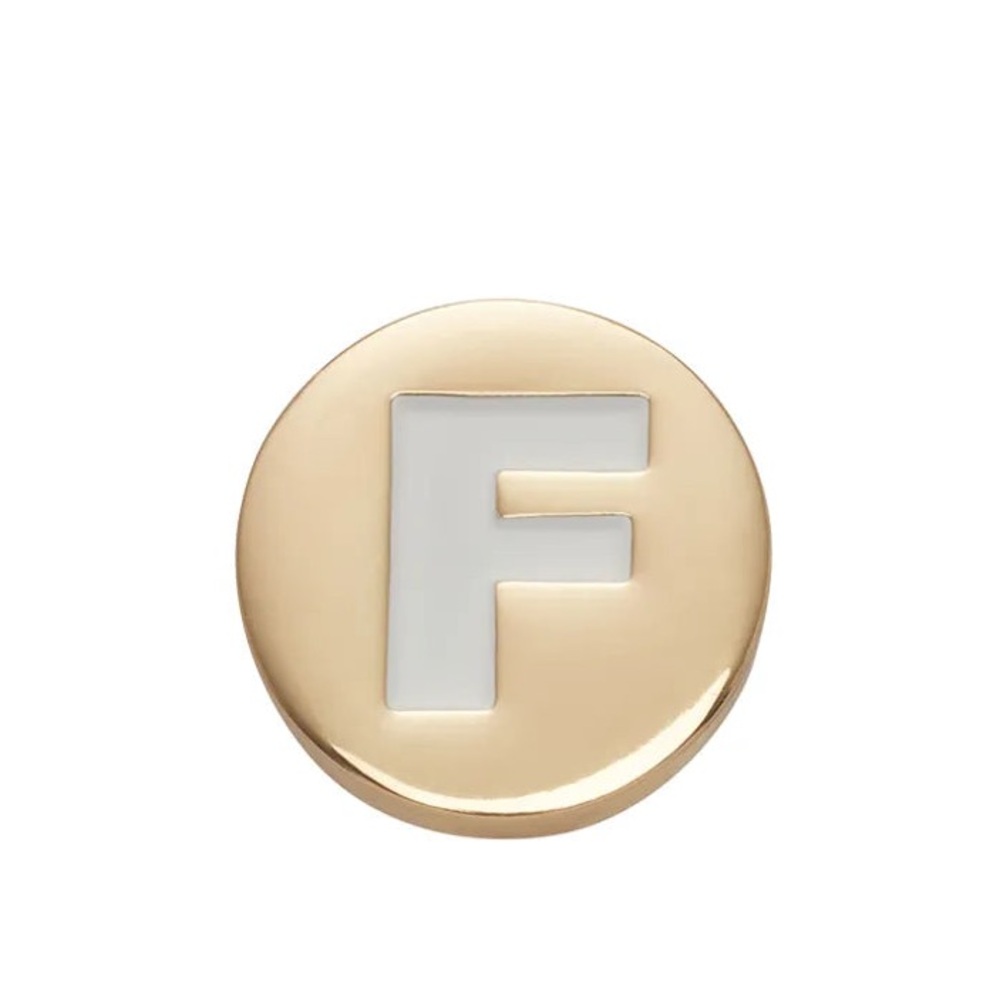 F Gold Letter Jibbitz Croc Charm